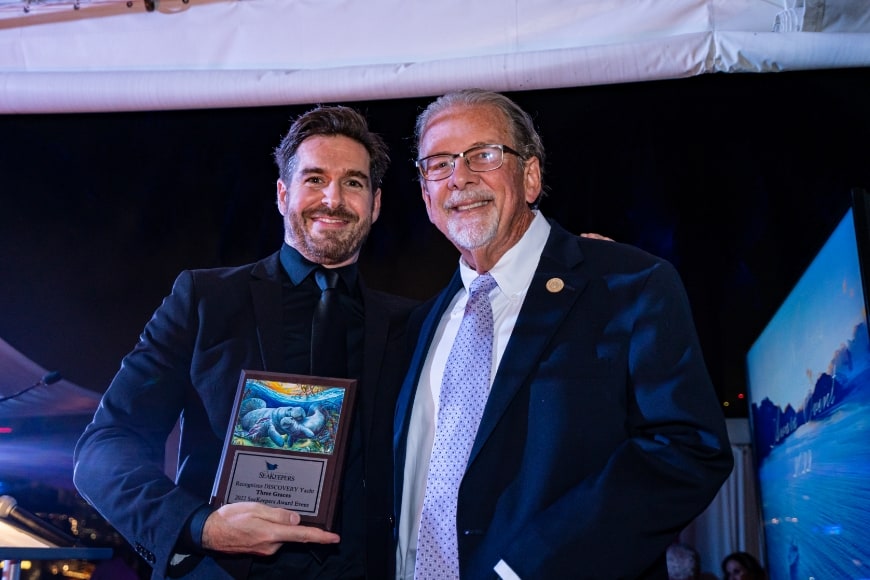 Tony Gilbert & Mark Luther, Board Member & DISCOVERY Yacht Award Recipient