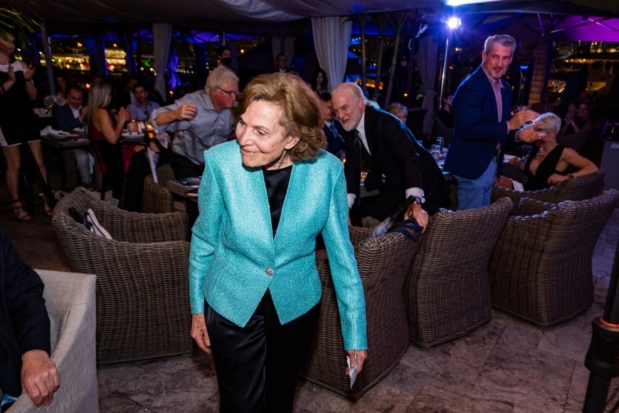 Sylvia A. Earle walking to the stage