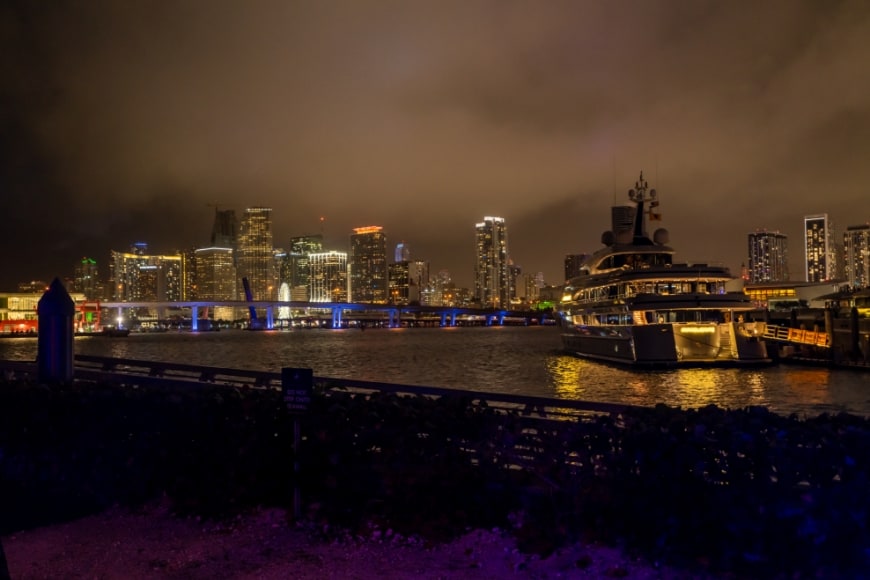 Miami Skyline from IGY Marina