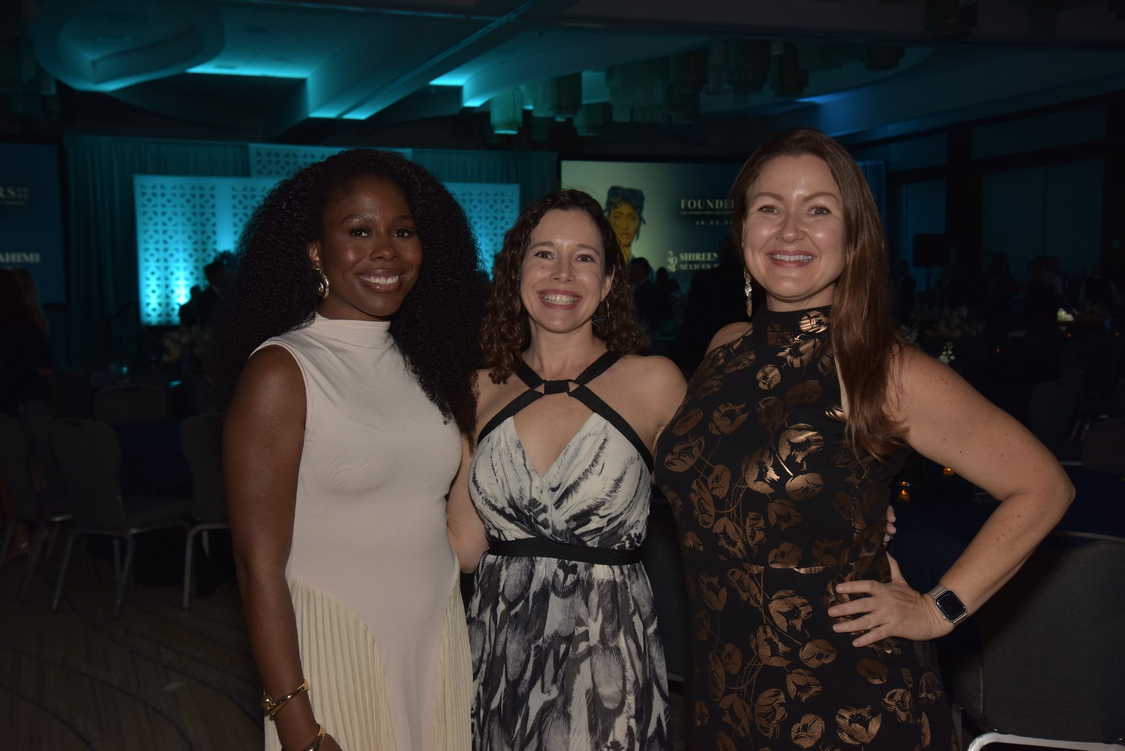 Ayana Evans (Triton News), Sharon Abramson & Lisa Echandia at The International SeaKeepers Society's Founders Event 2024