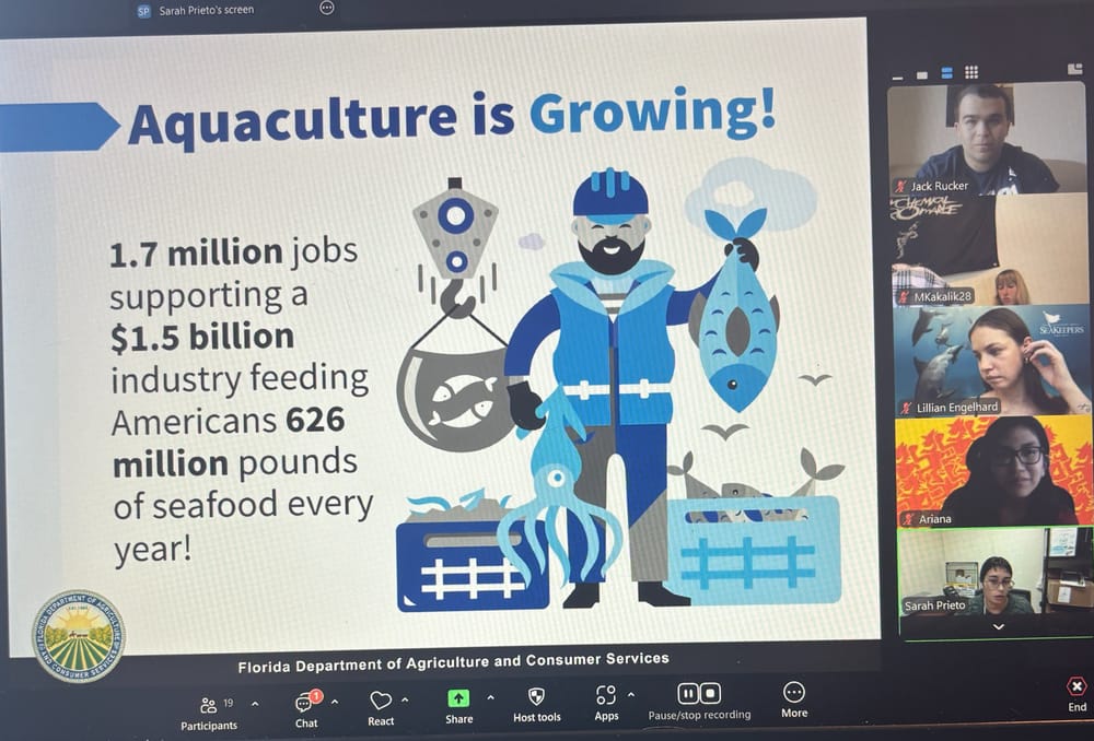 Junior SeaKeepers 25 26 Webinar 1: Sarah Prieto Aquaculture and Marine Sustainability cover